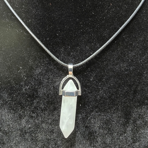 Clear Quartz Crystal Pendant Necklace - Picture 2 of 5